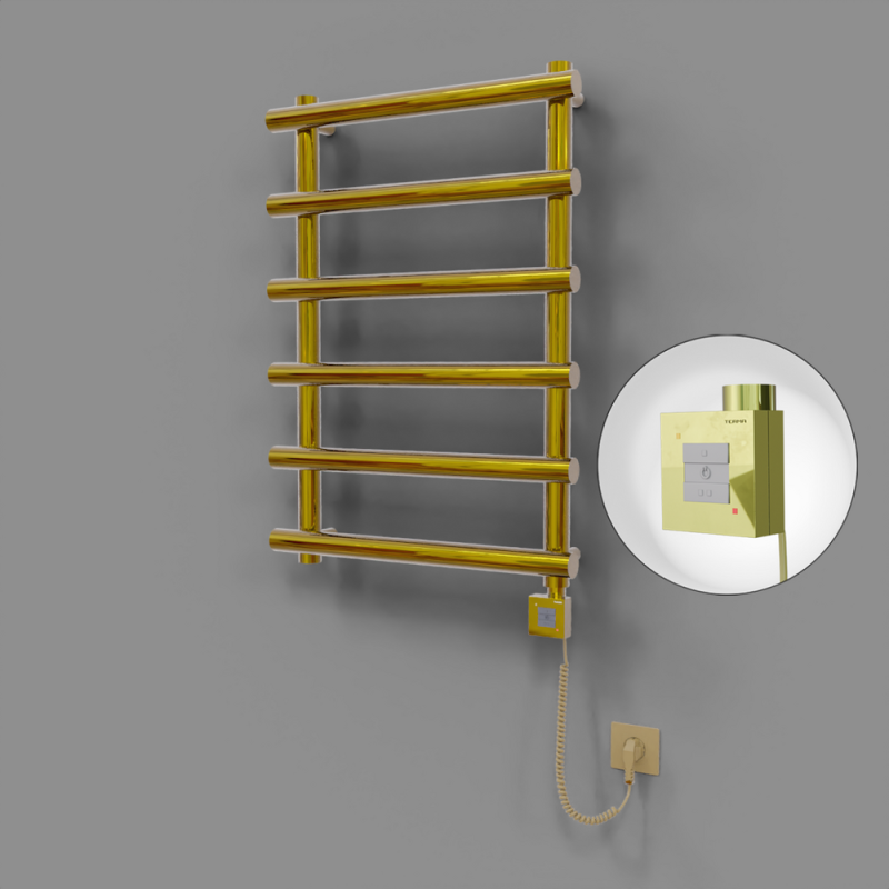 Amazon Dekoratif Elektrikli Havlupan 600x850 Altın (KTX1 Termostat) 200W Spiral Kablolu - 1AMA06000850K2PEB020-K