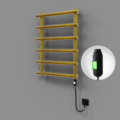 Radiva - Amazon Dekoratif Elektrikli Havlupan 600x850 Altın (On/Off Düğmeli) 200W