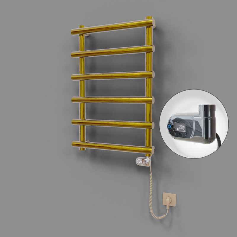 Amazon Dekoratif Elektrikli Havlupan 600x850 Altın (Thesis Termostat) 200W - 1AMA06000850K2PE2020