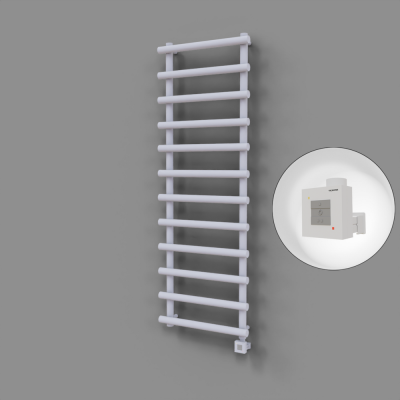 Radiva - Amazon Dekoratif Elektrikli Havlupan 600x850 Beyaz (KTX1 Termostat) 300W