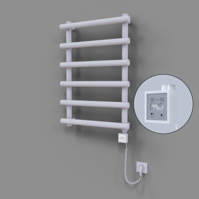 Radiva - Amazon Dekoratif Elektrikli Havlupan 600x850 Beyaz (KTX3 Termostat) 300W Spiral Kablolu