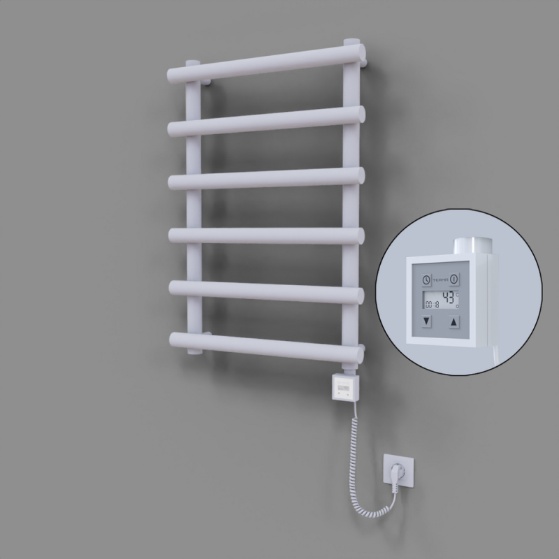 Amazon Dekoratif Elektrikli Havlupan 600x850 Beyaz (KTX3 Termostat) 300W Spiral Kablolu - 1AMA06000850B1TE7030-K