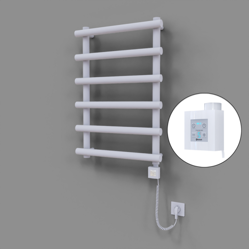 Amazon Dekoratif Elektrikli Havlupan 600x850 Beyaz (KTX4 Termostat) 300W Spiral Kablolu - 1AMA06000850B1TEC030-K