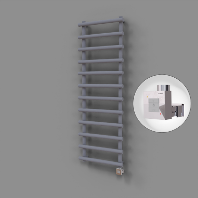 Radiva - Amazon Dekoratif Elektrikli Havlupan 600x850 Gri (KTX1 Termostat) 300W