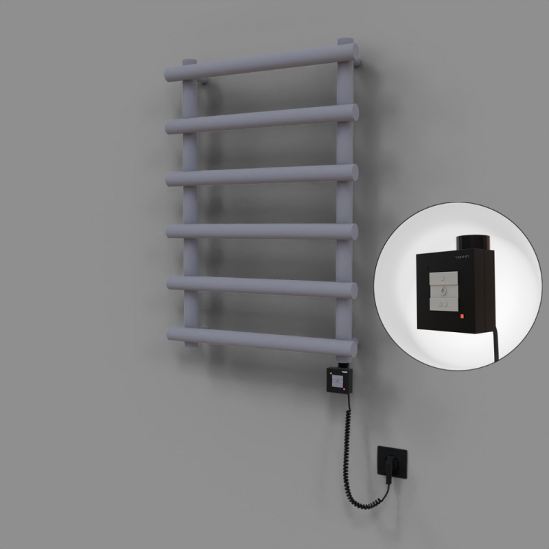 Amazon Dekoratif Elektrikli Havlupan 600x850 Gri (KTX1 Termostat) 300W Spiral Kablolu - 1AMA06000850B4TEB030-K