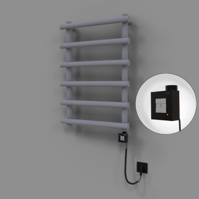 Radiva - Amazon Dekoratif Elektrikli Havlupan 600x850 Gri (KTX1 Termostat) 300W Spiral Kablolu