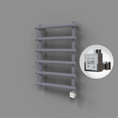 Radiva - Amazon Dekoratif Elektrikli Havlupan 600x850 Gri (KTX3 Termostat) 300W