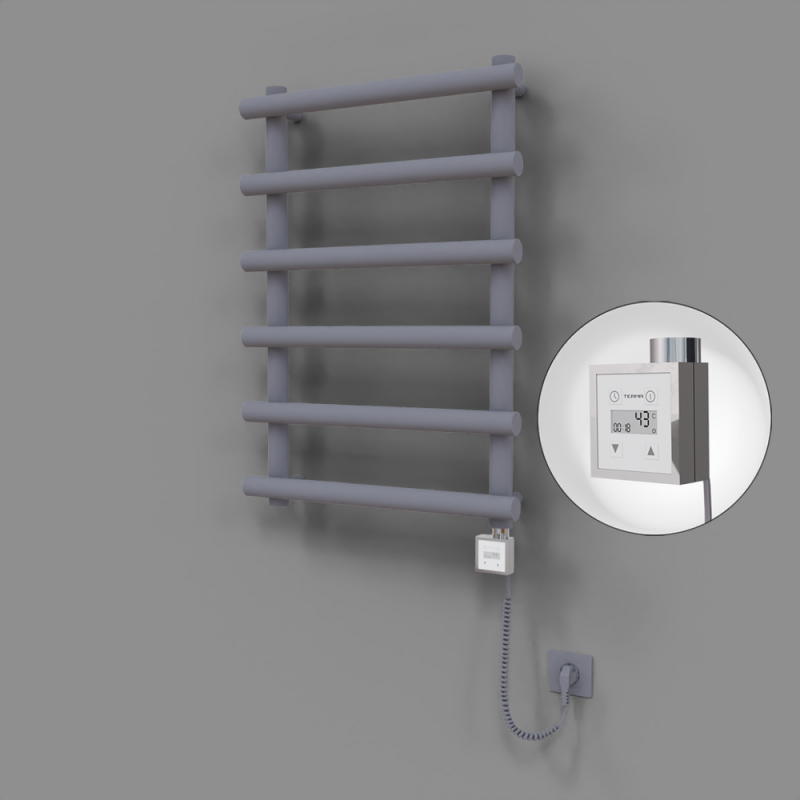 Amazon Dekoratif Elektrikli Havlupan 600x850 Gri (KTX3 Termostat) 300W Spiral Kablolu - 1AMA06000850B4TE7030-K