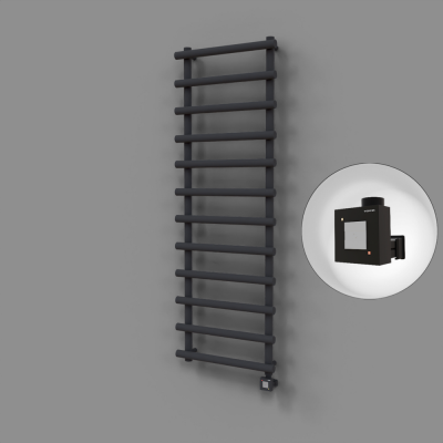 Radiva - Amazon Dekoratif Elektrikli Havlupan 600x850 Koyu Antrasit (KTX1 Termostat) 300W (1)