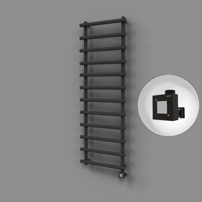 Amazon Dekoratif Elektrikli Havlupan 600x850 Koyu Antrasit (KTX1 Termostat) 300W - 1AMA06000850B6TEB030