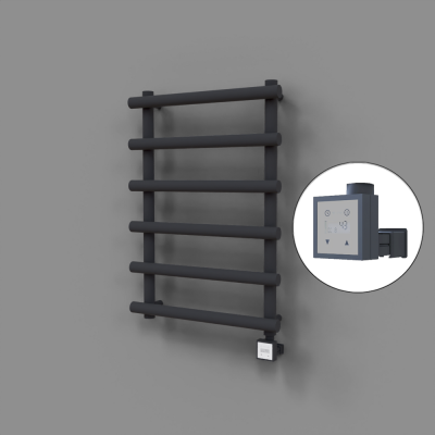 Radiva - Amazon Dekoratif Elektrikli Havlupan 600x850 Koyu Antrasit (KTX3 Termostat) 300W (1)