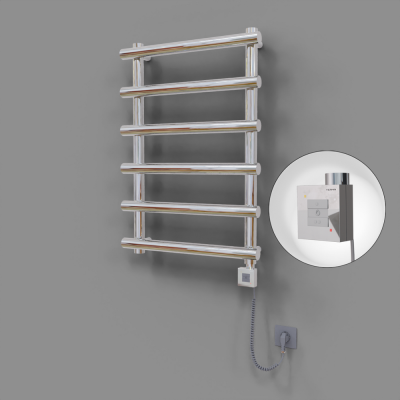 Radiva - Amazon Dekoratif Elektrikli Havlupan 600x850 Krom (KTX1 Termostat) 200W Spiral Kablolu (1)