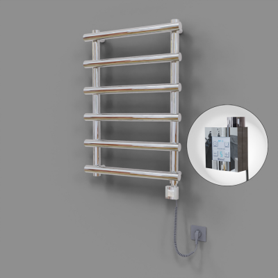 Radiva - Amazon Dekoratif Elektrikli Havlupan 600x850 Krom (KTX4 Termostat) 200W Spiral Kablolu (1)