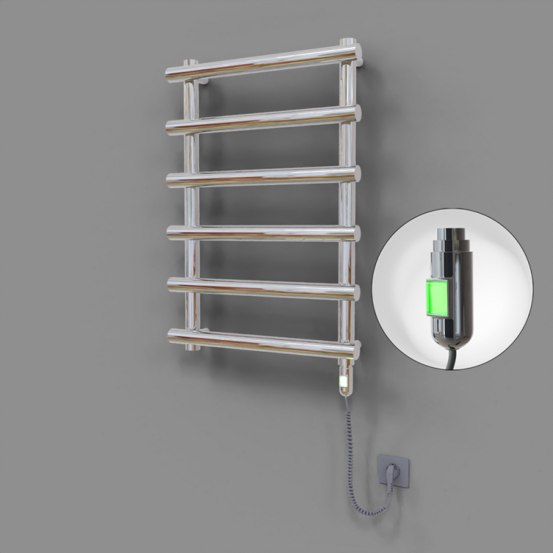 Amazon Dekoratif Elektrikli Havlupan 600x850 Krom (On/Off Düğmeli) 200W - 1AMA06000850K1PE1020