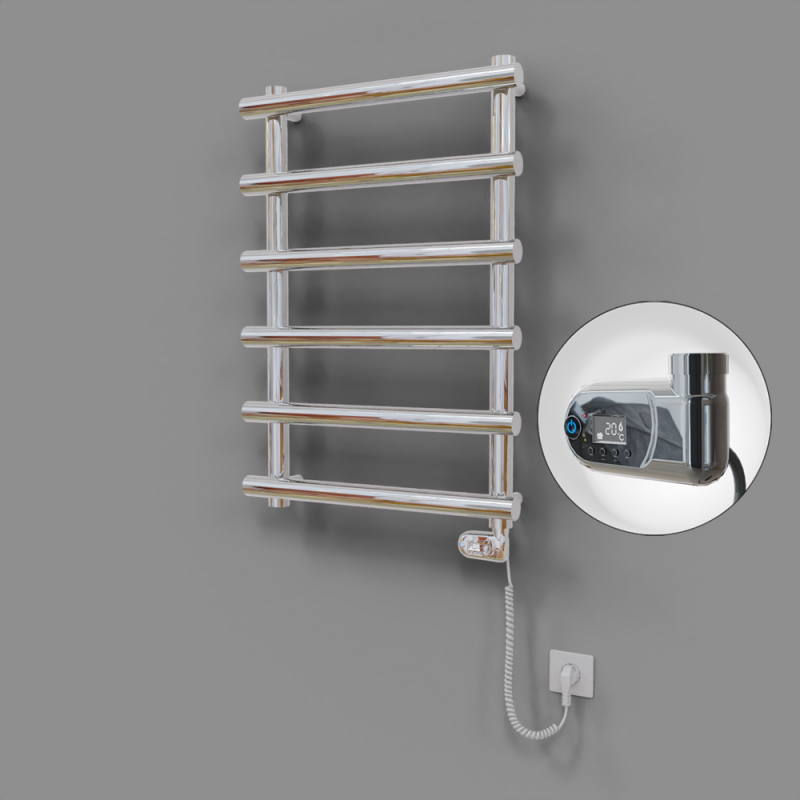 Amazon Dekoratif Elektrikli Havlupan 600x850 Krom (Thesis Termostat) 200W - 1AMA06000850K1PE2020