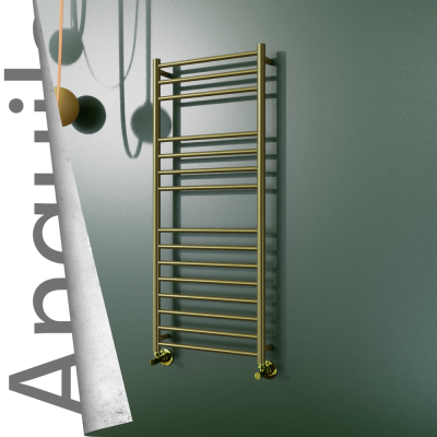 Radiva - ANGUILA Paslanmaz Çelik Havlupan 500x1210 Satine Altın