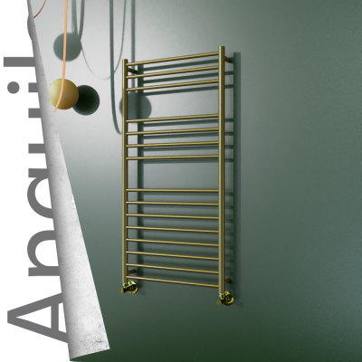 Radiva - ANGUILA Paslanmaz Çelik Havlupan 600x1210 Satine Altın - 500