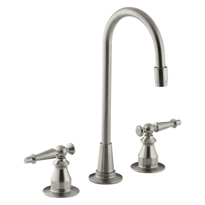 KOHLER - Kohler Eviye Bataryası Antique 3 Delikli , Fırçalanmış Nikel - 2 KOHLER - Kohler Eviye Bataryası Antique 3 Delikli , Fırçalanmış Nikel - 2