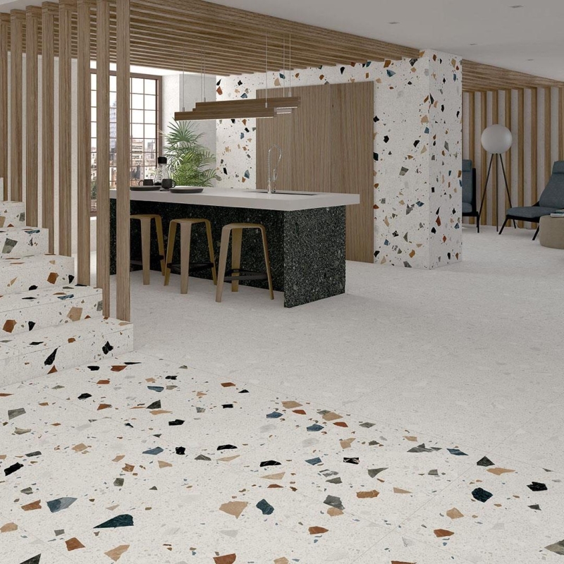 Arcana Yer Duvar Karosu Terrazzo Stracciatella Nacar Mat 60 x 60 cm - 10ARCA8CT5F14