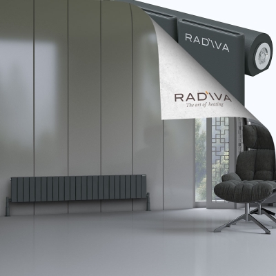 Radiva - Arno Alüminyum Radyatör 300x1772 Koyu Antrasit