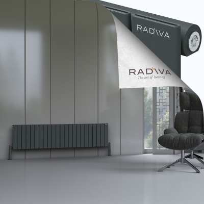 Radiva - Arno Alüminyum Radyatör 400x1698 Koyu Antrasit (1)