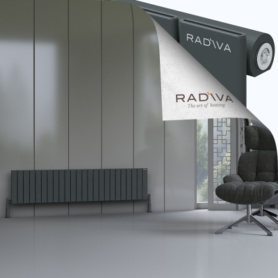 Radiva - Arno Alüminyum Radyatör 400x1772 Koyu Antrasit