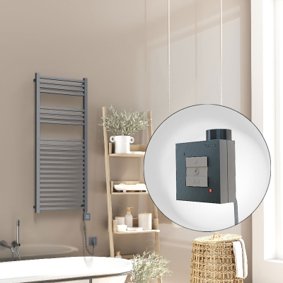 Radiva - Barbados Elektrikli Havlupan 500x1200 Antrasit Texture (KTX1 Termostat) 600W Spiral Kablolu