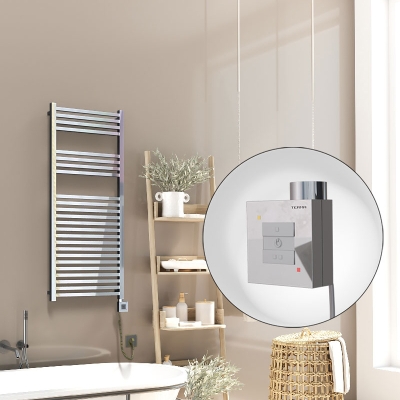 Radiva - Barbados Elektrikli Havlupan 500x1200 Krom (KTX1 Termostat) 600W Spiral Kablolu (1)