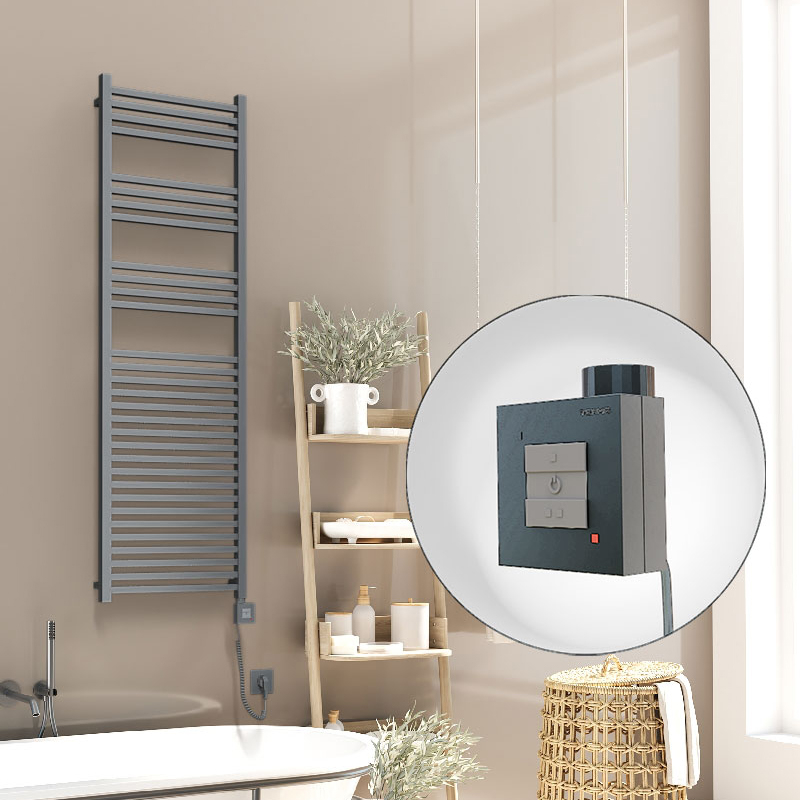 Barbados Elektrikli Havlupan 500x1600 Antrasit Texture (KTX1 Termostat) 1000W Spiral Kablolu - 1BAR05001600B2TEB100-K