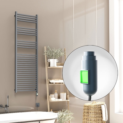 Radiva - Barbados Elektrikli Havlupan 500x1600 Antrasit Texture (On/Off Düğmeli) 900W (1)