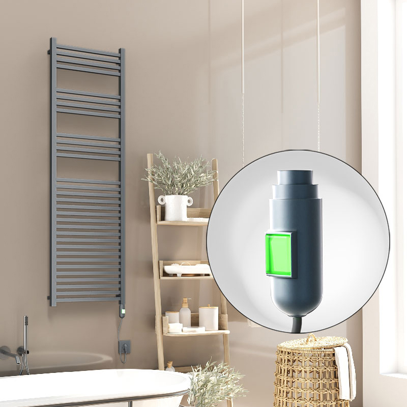 Barbados Elektrikli Havlupan 500x1600 Antrasit Texture (On/Off Düğmeli) 900W - 1BAR05001600B2TE1090