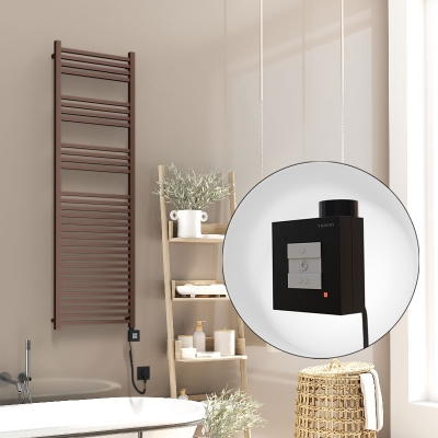 Radiva - Barbados Elektrikli Havlupan 500x1600 Bakır Eskitme Parlak (KTX1 Termostat) 600W Spiral Kablolu