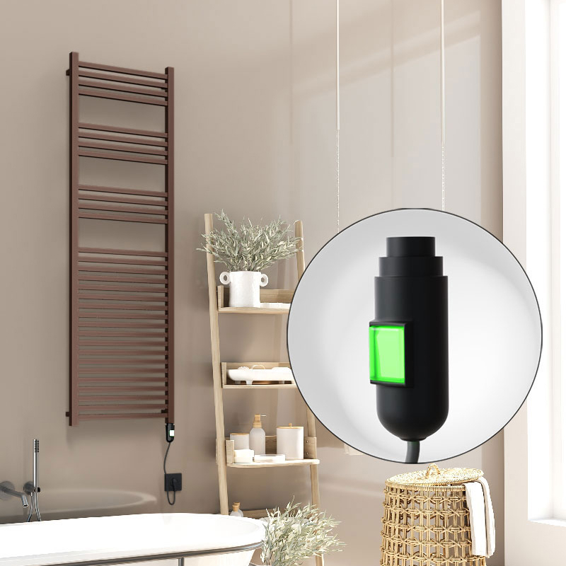 Barbados Elektrikli Havlupan 500x1600 Bakır Eskitme Parlak (On/Off Düğmeli) 600W - 1BAR05001600K3PE1060