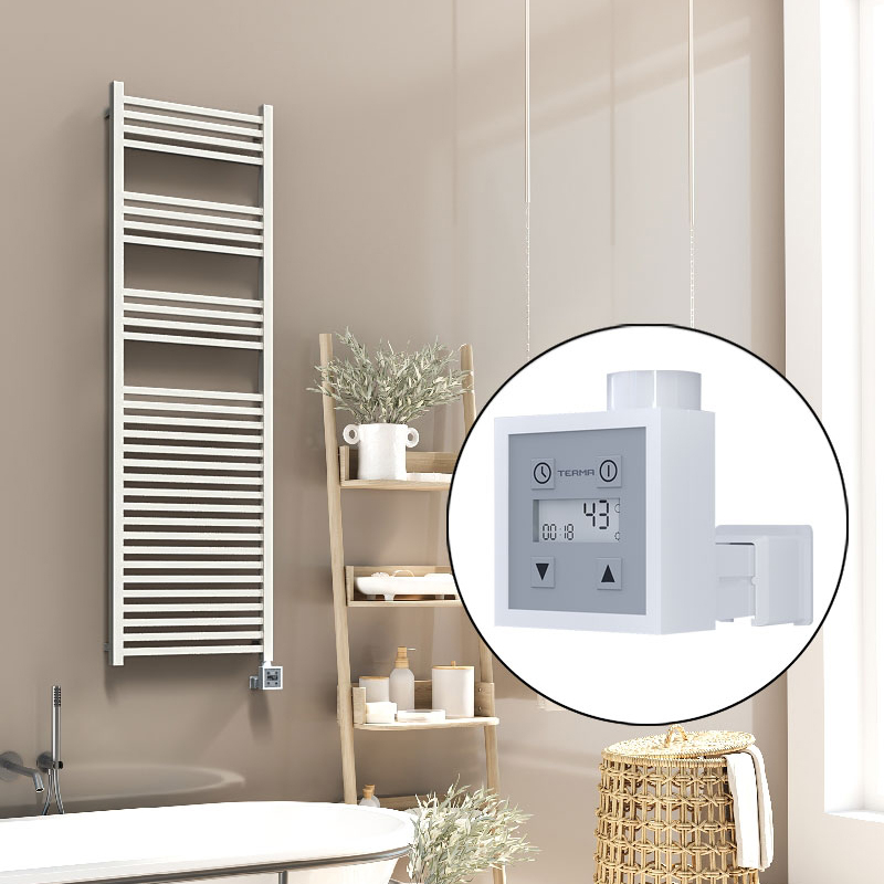 Barbados Elektrikli Havlupan 500x1600 Beyaz Parlak (KTX3 Termostat) 1000W - 1BAR05001600B1PE7100