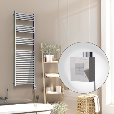 Radiva - Barbados Elektrikli Havlupan 500x1600 Krom (KTX1 Termostat) 600W Spiral Kablolu