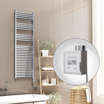 Radiva - Barbados Elektrikli Havlupan 500x1600 Krom (KTX3 Termostat) 600W Spiral Kablolu (1)