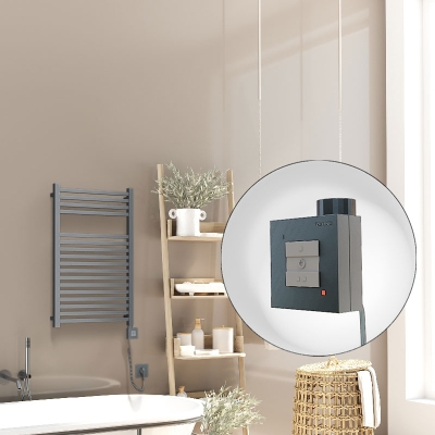 Radiva - Barbados Elektrikli Havlupan 500x800 Antrasit Texture (KTX1 Termostat) 600W Spiral Kablolu