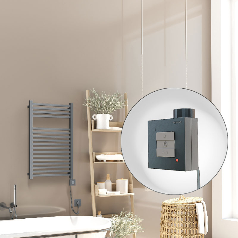 Barbados Elektrikli Havlupan 500x800 Antrasit Texture (KTX1 Termostat) 600W Spiral Kablolu - 1BAR05000800B2TEB060-K