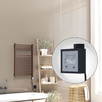 Radiva - Barbados Elektrikli Havlupan 500x800 Bakır Eskitme Parlak (KTX3 Termostat) 300W Spiral Kablolu - 500