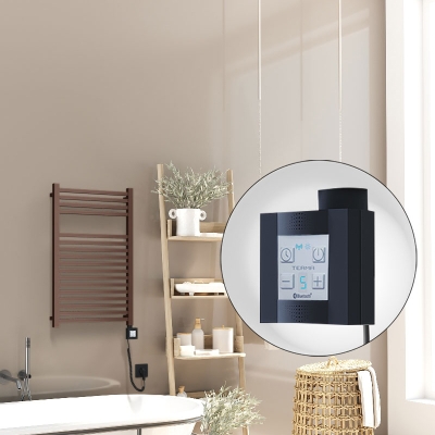 Radiva - Barbados Elektrikli Havlupan 500x800 Bakır Eskitme Parlak (KTX4 Termostat) 300W Spiral Kablolu