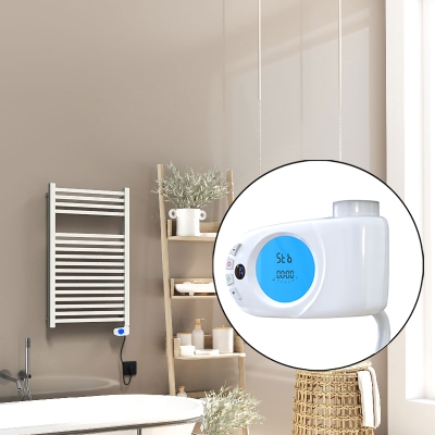 Radiva - Barbados Elektrikli Havlupan 500x800 Beyaz Parlak (Musa Termostat) 600W (1)