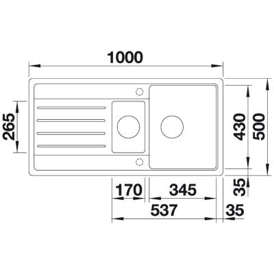 Blanco Eviye Legra 6S Antrasit - Thumbnail 20BL522207