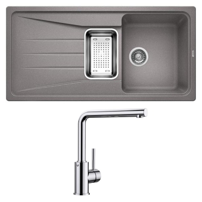 BLANCO - Blanco Eviye Sona 6S Alumetalic - Mila Krom Eviye Bataryası Seti - 0