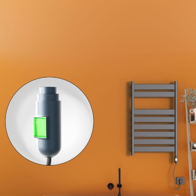 Radiva - Bora Bora Elektrikli Havlupan 300 Watt 500x800 Antrasit (On/Off Düğmeli)