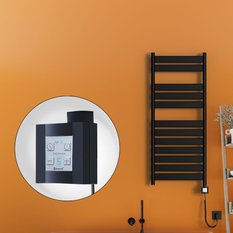 Bora Bora Elektrikli Havlupan 500x1200 Mat Siyah Ktx4 600 Watt Spiral Kablolu - 1BOR05001200B3MEC060-K