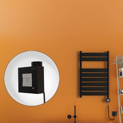 Radiva - Bora Bora Elektrikli Havlupan 500x800 Mat Siyah Ktx1 300 Watt Spiral Kablolu (1)