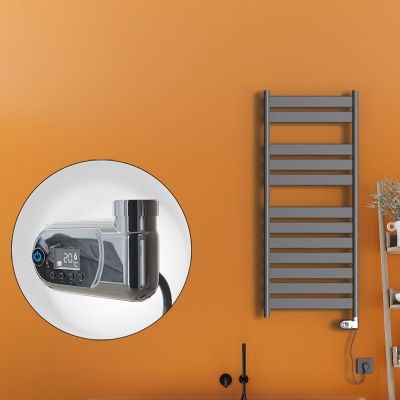 Radiva - Bora Bora Elektrikli Havlupan 600 Watt 500x1200 Antrasit (Thesis Termostat)