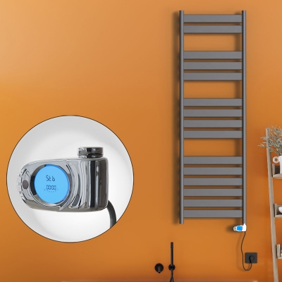 Radiva - Bora Bora Elektrikli Havlupan 900 Watt 500x1600 Antrasit (Musa Termostat)