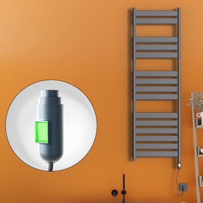 Radiva - Bora Bora Elektrikli Havlupan 900 Watt 500x1600 Antrasit (On/Off Düğmeli)