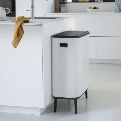 BRABANTIA - Brabantia Çöp Kutusu Büyük Boy 60 lt Bo Touch Dokunmatik Kapak Beyaz 130205 